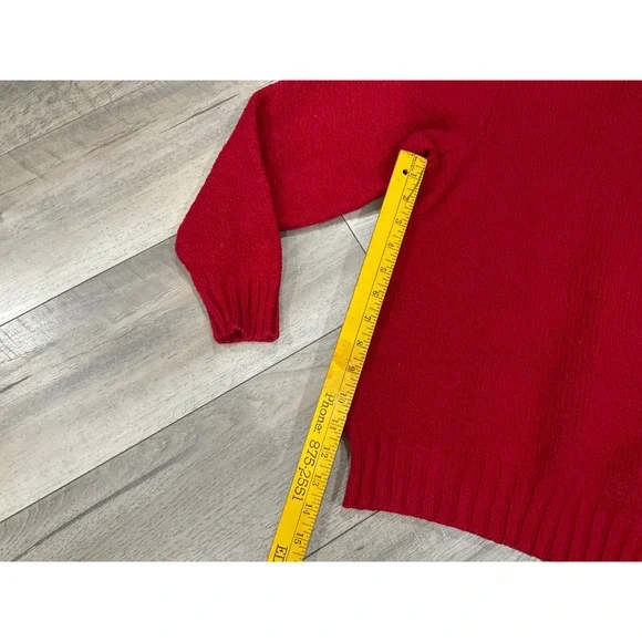 Polo Ralph Lauren Red Cotton Wool Blend Crewneck Sweater Mens XL Pony Logo